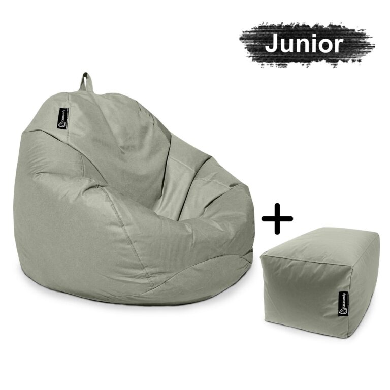 casacomfy-Pear-Junior-met-voetbankje-grijs