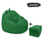 casacomfy-Pear-Junior-met-voetbankje-Groen