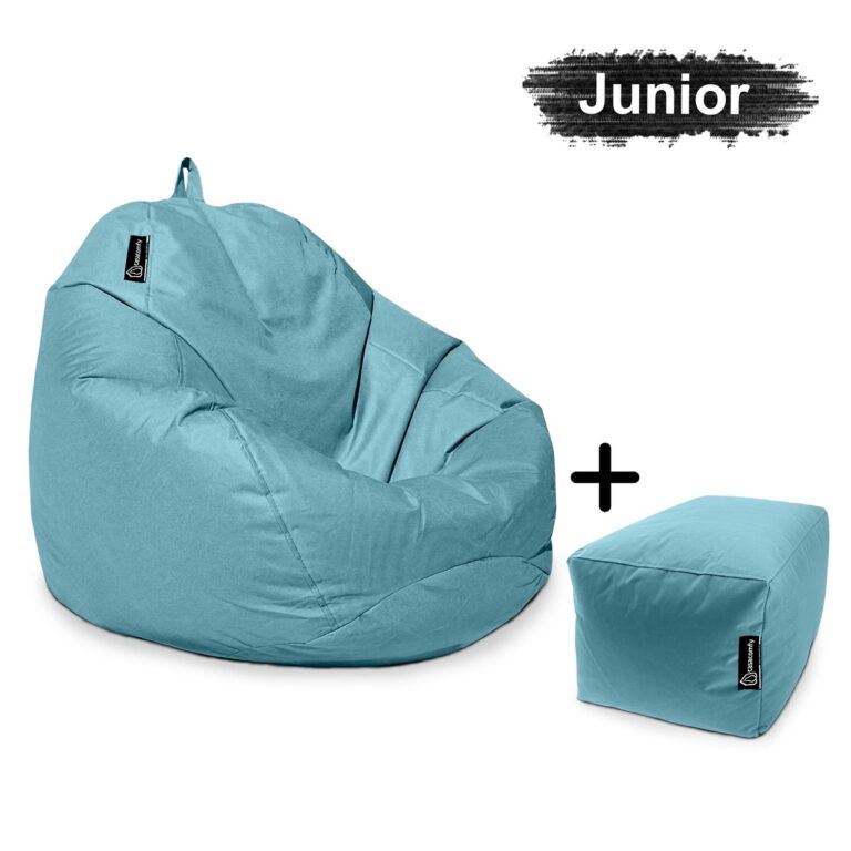 casacomfy-Pear-Junior-met-voetbankje-Turquoise