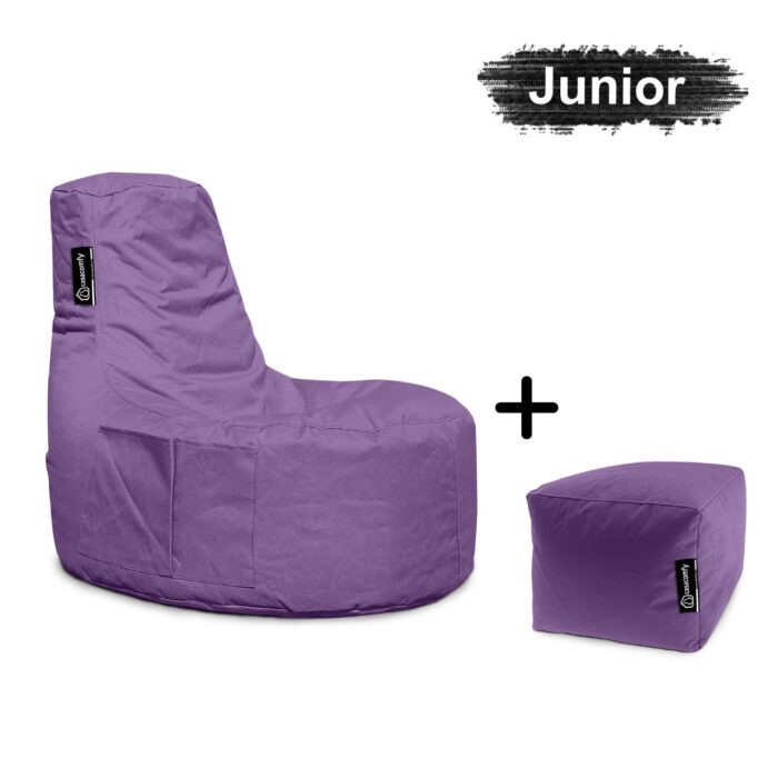 casacomfy-gamer-junior-met-voetbankje-paars