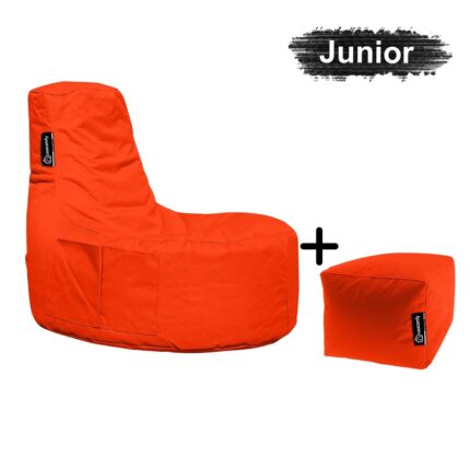 casacomfy-gamer-junior-met-voetbankje-Oranje
