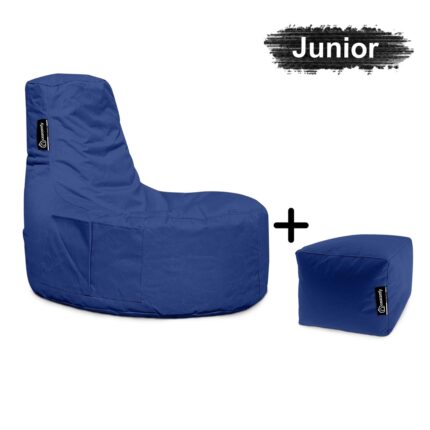 casacomfy-gamer-junior-met-voetbankje-Blauw